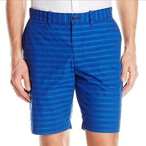 Original Penguin men's shorts striped blue cotton 34